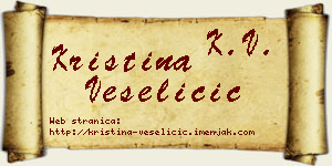 Kristina Veseličić vizit kartica